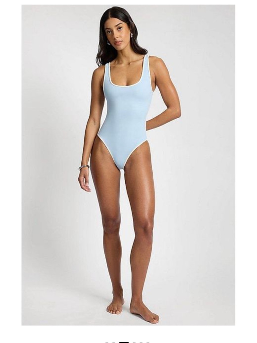 Onia Arya One Piece - small /  sky blue with white trim